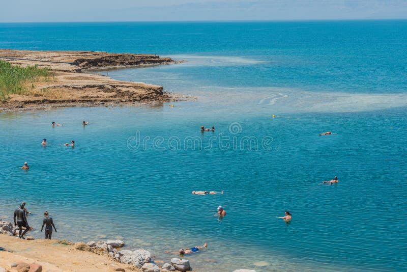 People swimming bathing in dead sea jordan stock images People swimming bathing in dead sea jordan stock images