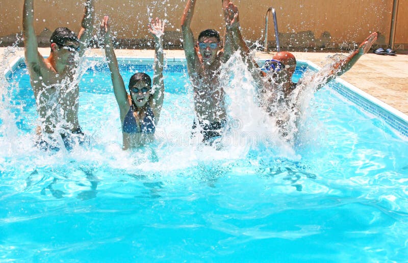 People in swimming pool