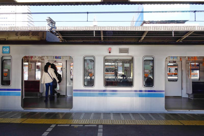 People take a train at station in Tokyo, Japan royalty free stock photo People take a train at station in Tokyo, Japan royalty free stock photo