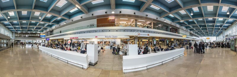 People in the Terminal of Airport Marseilles, Aix En Provence Editorial