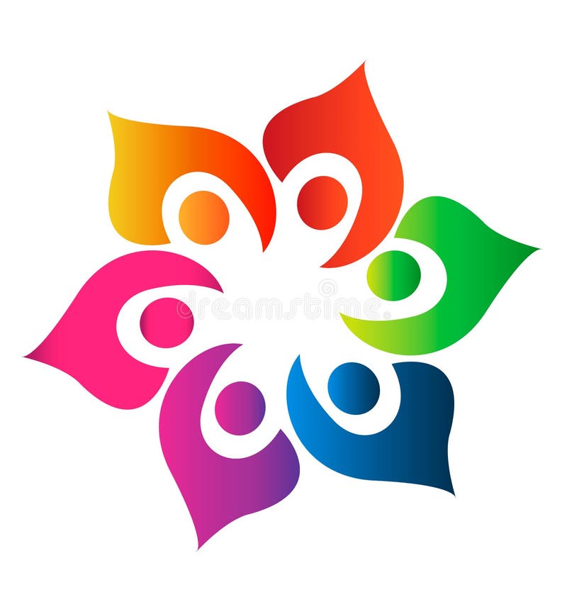 People together logo vector illustration People together logo vector illustration