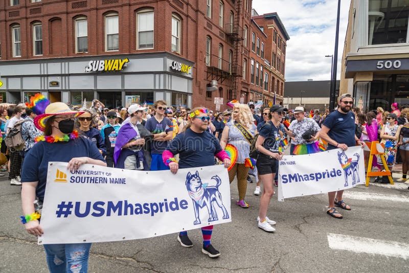 People Took Part in the Portland ME Gay Pride Parade To Support Gay