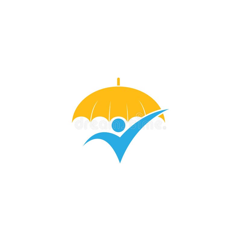 People and Umbrella logo vector illustration
