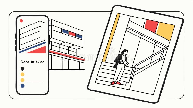 People using digital tablets, modern communication and technology vector design Generative AI royalty free illustration