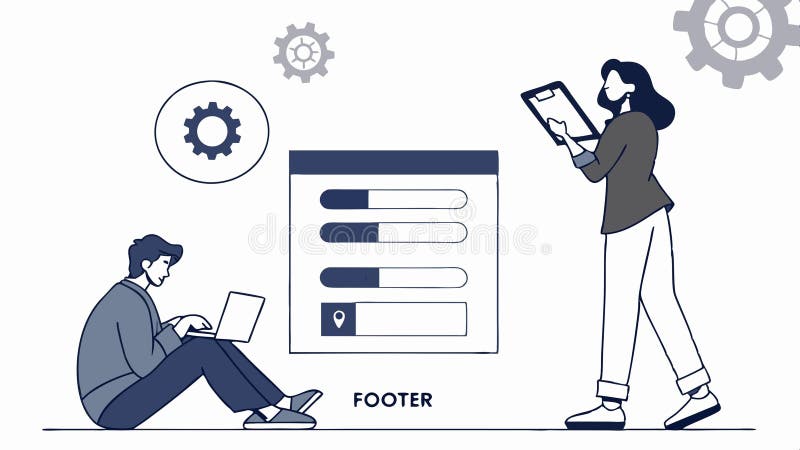 People using laptops, online work, digital communication, and remote collaboration vector design Generative AI royalty free illustration