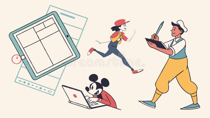 People using laptops, teamwork and collaborative work vector design Generative AI. People working together using laptops, representing teamwork and collaborative work environment. Ideal for business promotions, office settings, and content about collaboration and modern workplace dynamics vector design Generative AI