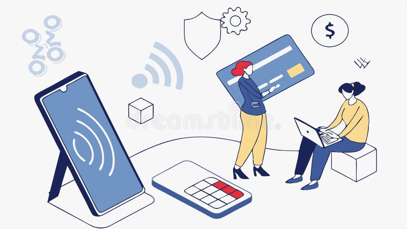 People using mobile phone, technology, phone, mobile, online, digital, phone, people vector design Generative AI stock illustration