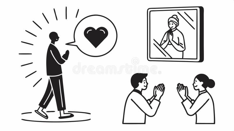 People using phones talk, mobile communication, social media and phone use scene. vector design Generative AI stock illustration