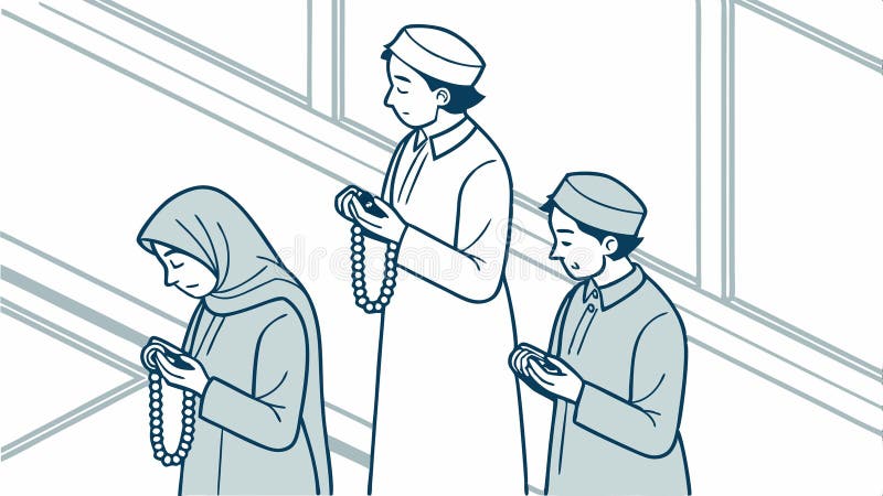People using smartphones together, modern connection and tech vector design Generative AI stock illustration