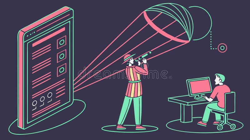 People using telescopes, astronomical observation hobby. vector design Generative AI vector illustration