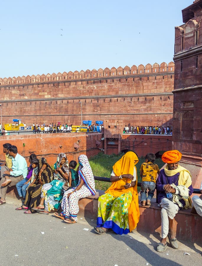 People visit the Red Fort in Delhi