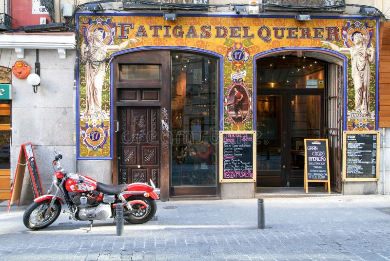 People Visit Typical Spanish Restaurants in Madrid Editorial Stock
