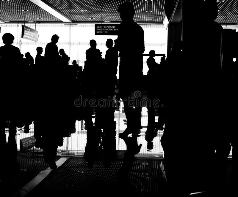 People waiting in the airport