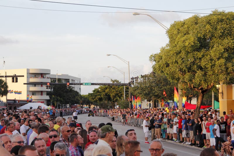  People  Waiting For Pride Parade Editorial Photography 