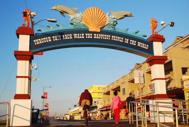 Entrance to  the Boardwalk in Wildwood, New Jersey