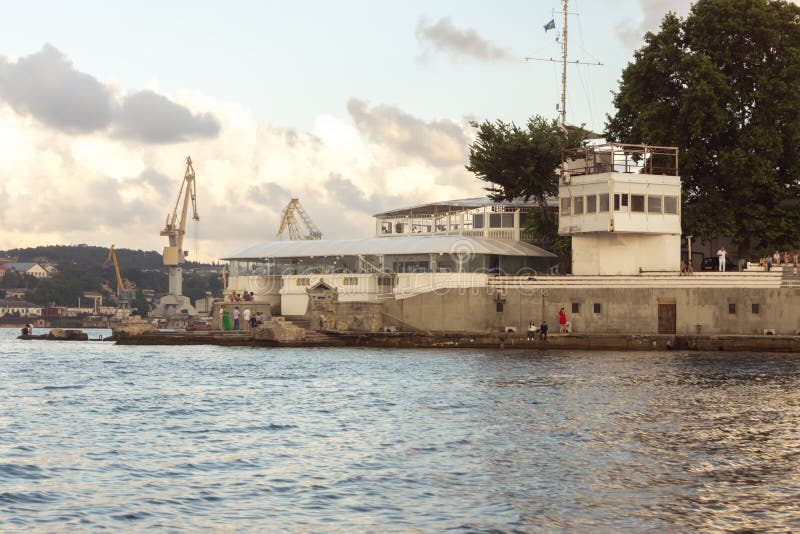 People walk on the waterfront in Sevastopol royalty free stock photography People walk on the waterfront in Sevastopol royalty free stock photography