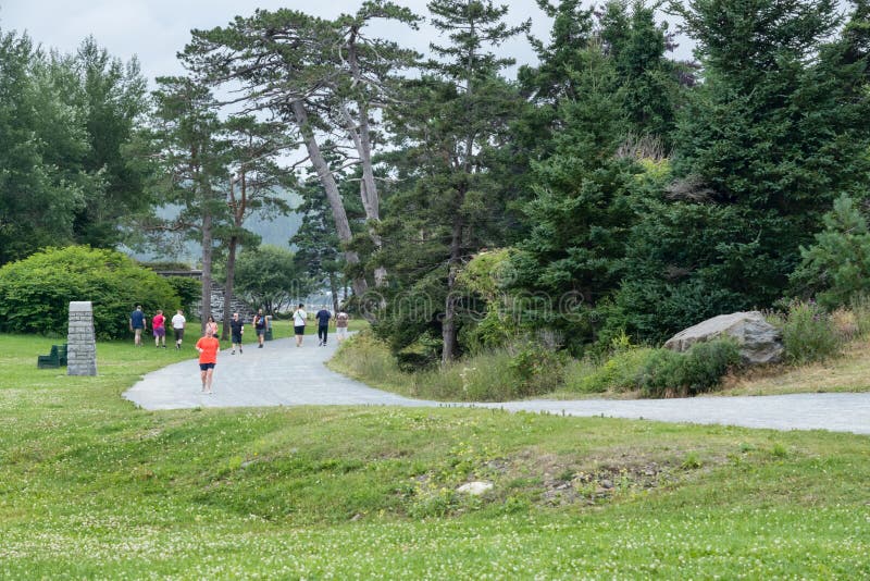People walking and running in Point Pleasant Park