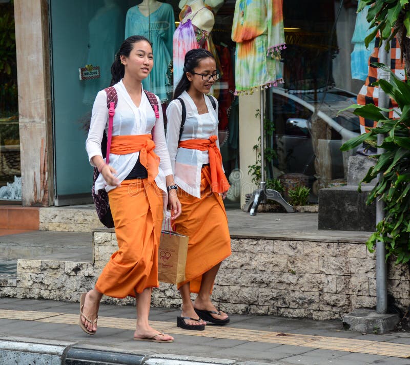  People  Walking On Street In Bali  Indonesia Editorial 
