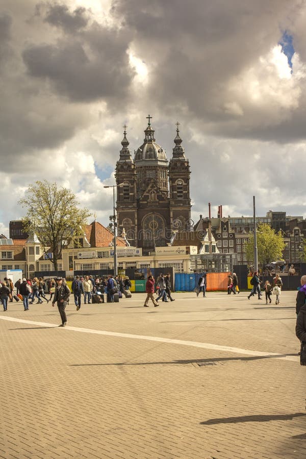 People walking the streets of Amsterdam royalty free stock photos People walking the streets of Amsterdam royalty free stock photos