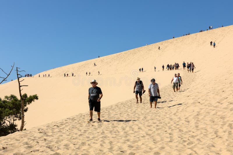 People Walking On The Top Of The Dune Of Pilat, The