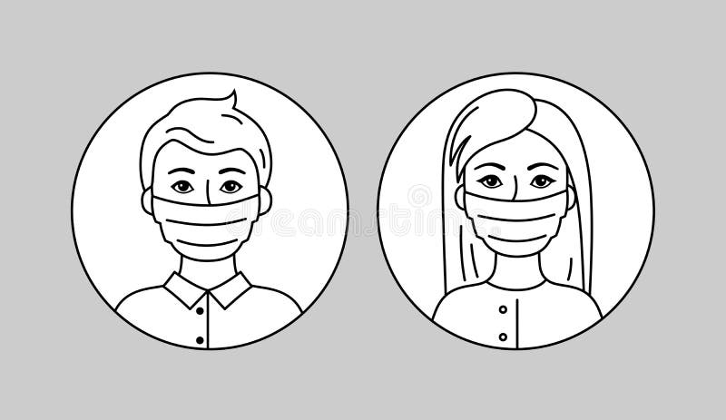 Woman Face In Black & White Stock Vector - Illustration of 