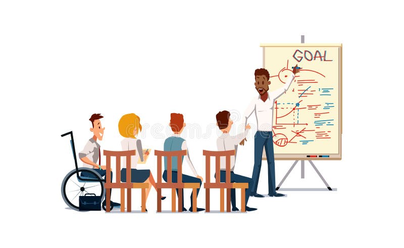 People Work in Office. Vector Illustration. stock illustration People Work in Office. Vector Illustration. stock illustration