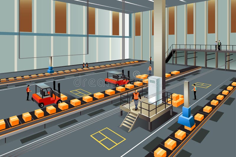 People Working in a Warehouse vector illustration People Working in a Warehouse vector illustration