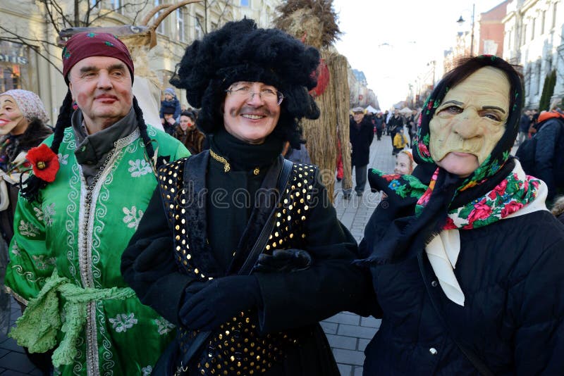 Peoples in traditional masks