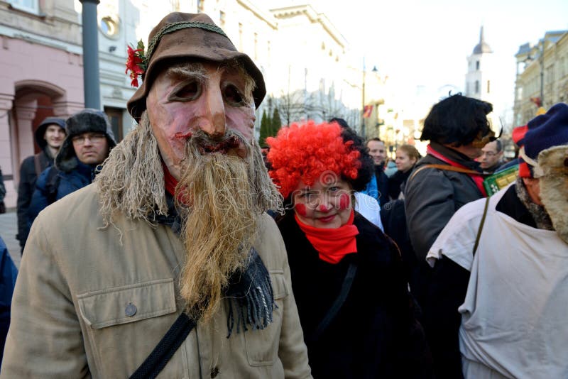 Peoples in traditional masks