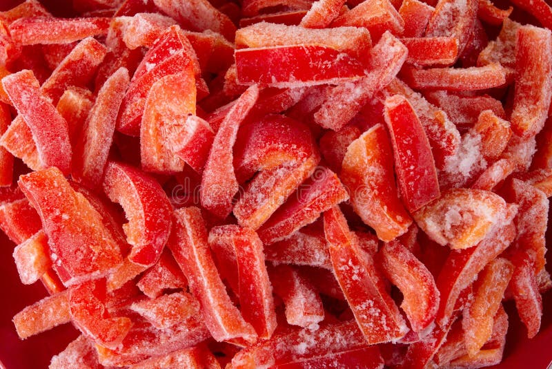 Peperone dolce congelato ed alimento di verdure crudo, bulgaro immagine stock libera da diritti Peperone dolce congelato ed alimento di verdure crudo, bulgaro immagine stock libera da diritti