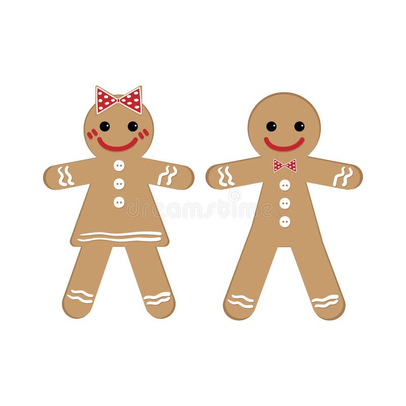 Pepparkakaman och kvinna i jultema vektor illustrationer Pepparkakaman och kvinna i jultema vektor illustrationer