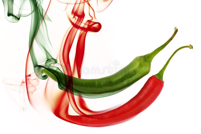 Pepper with color smoke