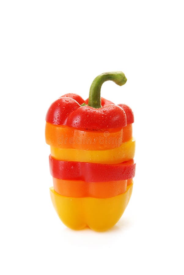 Pepper a paprika from slices