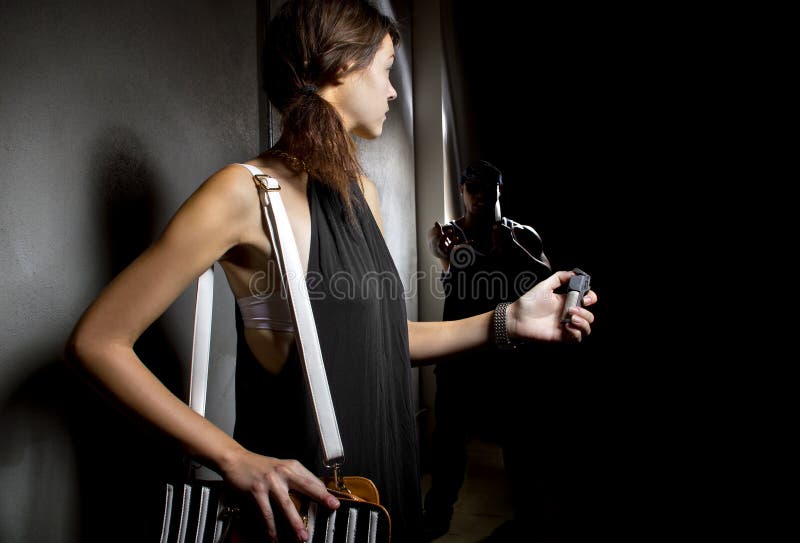 Pepper Spray for Women Protection stock image Pepper Spray for Women Protection stock image