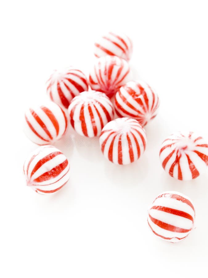 Peppermint Ribbon Christmas Candy Stock Image - Image of swirls, white