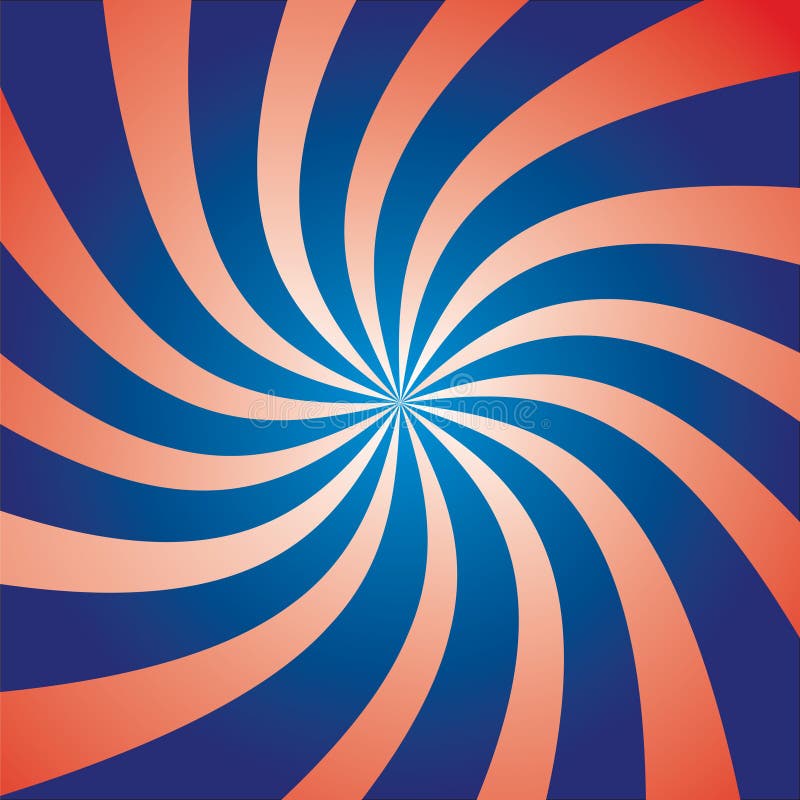 Funky abstract purple background illustration of twisty stripes with a radial gradient. Peppermint stripes illustrations