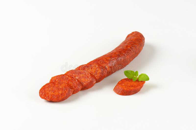 Pepperoni sausage stock image. Image of fresh, basil 61363681