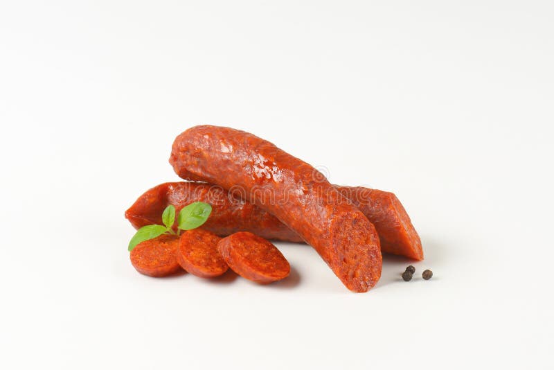 Pepperoni sausages stock image. Image of salami, beef 61363851