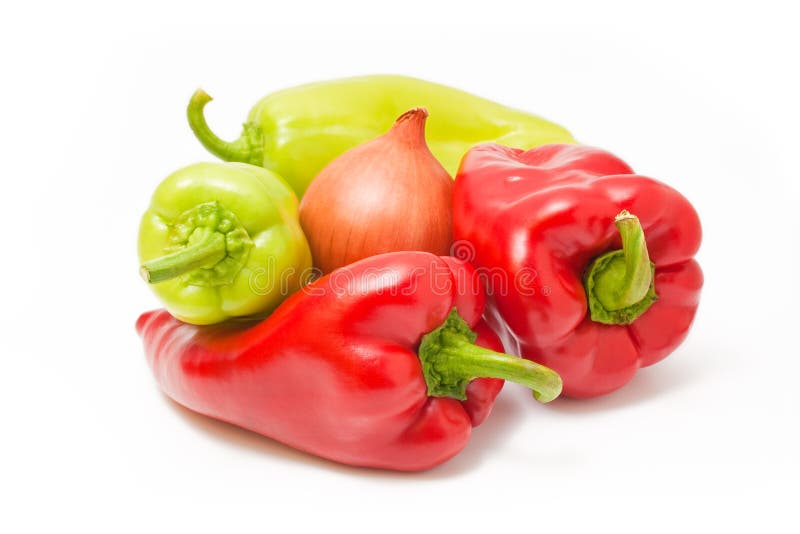 Peppers and onion