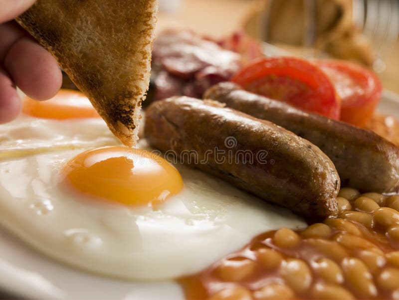 Pequeno almoço inglês cheio foto de stock Pequeno almoço inglês cheio foto de stock