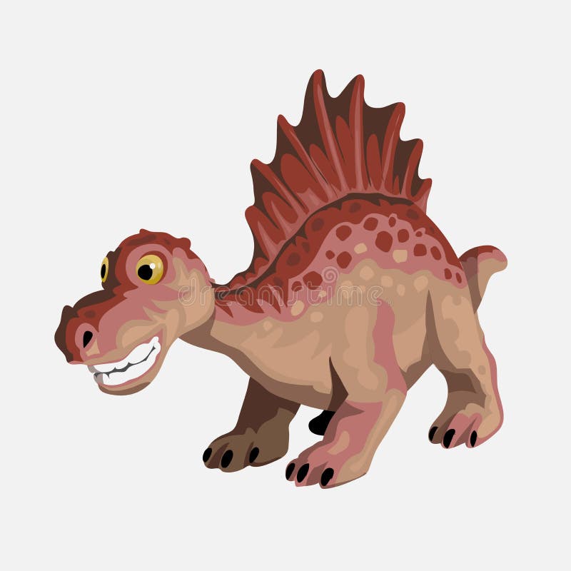 Desenho de dinossauro roxo fofo em pé