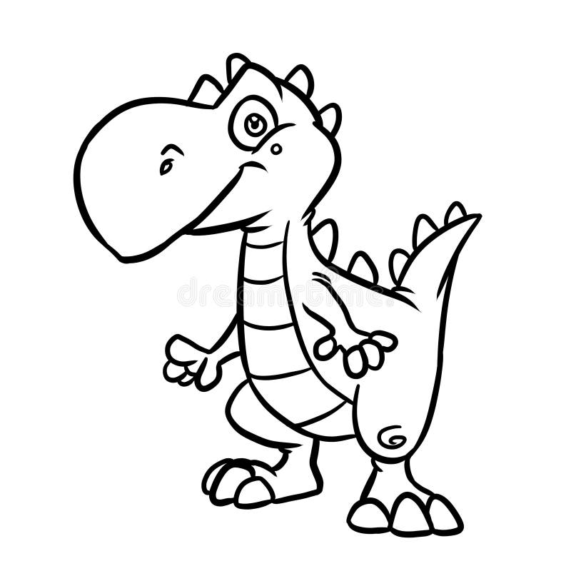Desenho Animado Com O Personagem Dinossauro Do Pequeno Tiranossauro Rex  Ilustração Stock - Ilustração de logotipo, brinquedo: 232546479