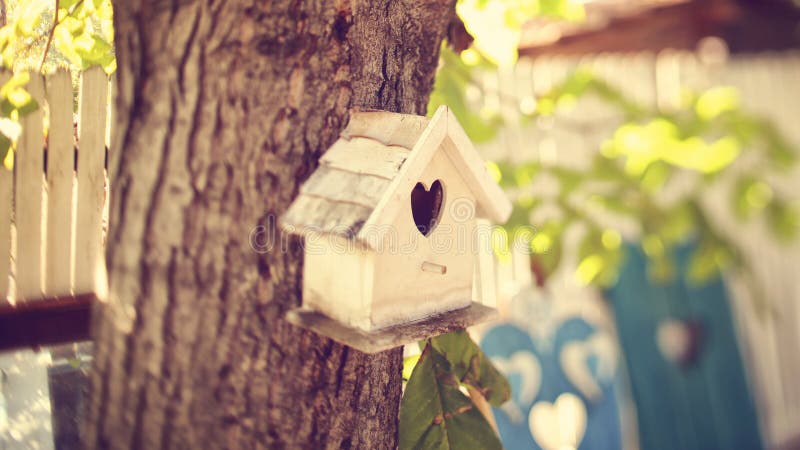 Pequeña casa linda del pájaro imagen de archivo Pequeña casa linda del pájaro imagen de archivo