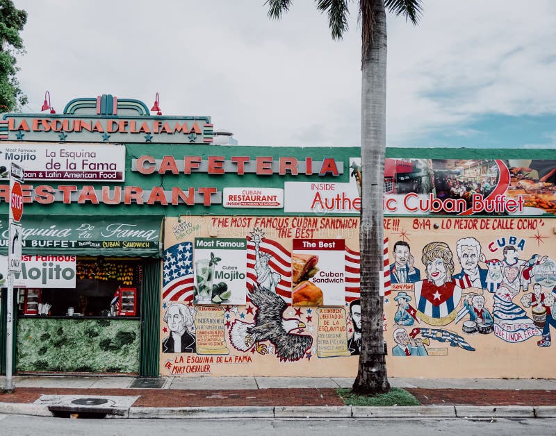 Restaurant on a street corner in Little Havana, Miami, Florida, serving cuban food and cocktails. Restaurant on a street corner in Little Havana, Miami, Florida, serving cuban food and cocktails.