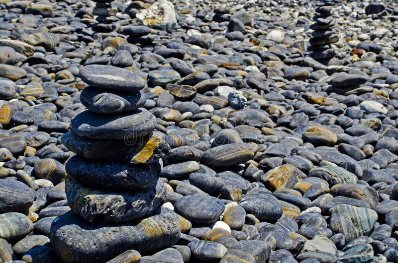 Pequeño guijarro en la isla fotos de archivo