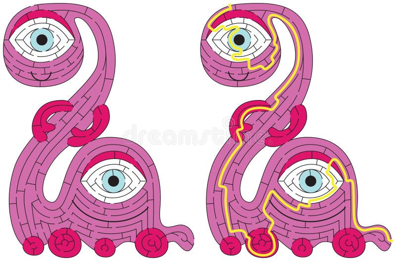 Pequeño monstruo mase stock de ilustración