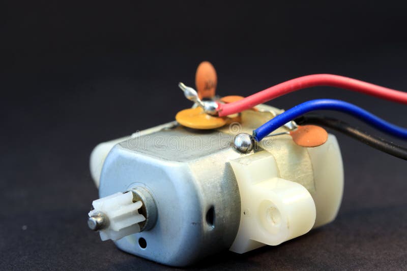 Mecanismo Impulsor Del Engranaje Del Motor Eléctrico Foto de archivo