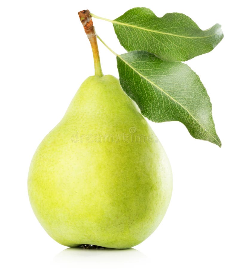 Pera Verde Isolada No Fundo Branco Foto de Stock - Imagem de alimento