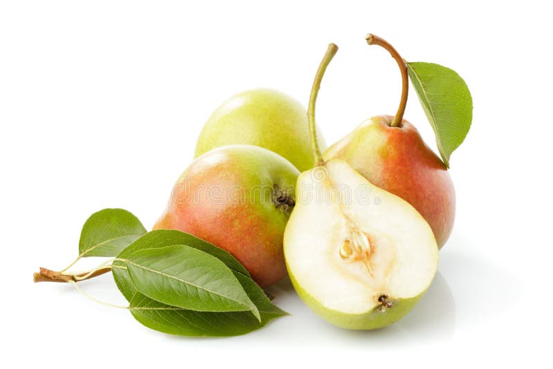 Peras isoladas fotografia de stock
