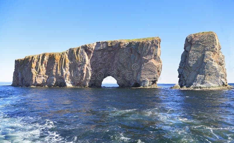 Perce Rock, Quebec, Kanada stockbilder Perce Rock, Quebec, Kanada stockbilder